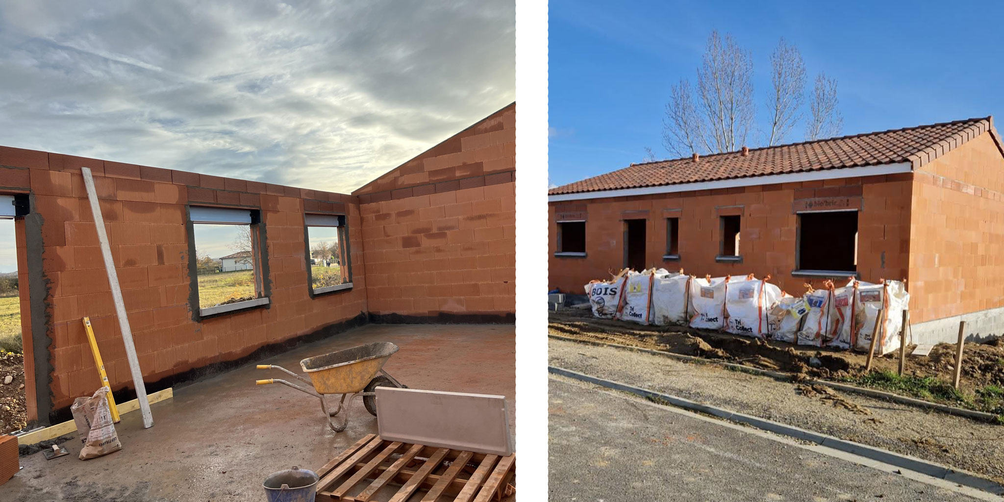 Elevation des murs la maison prend forme