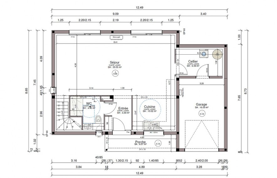 Villa 2 saint lys plan RDC