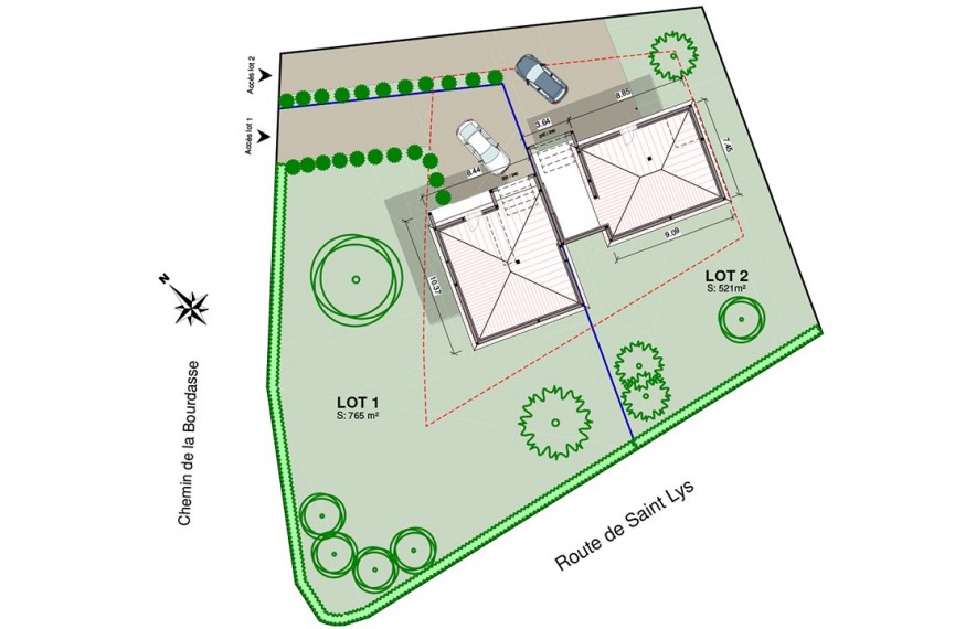 Villa 2 saint lys planmasse lots